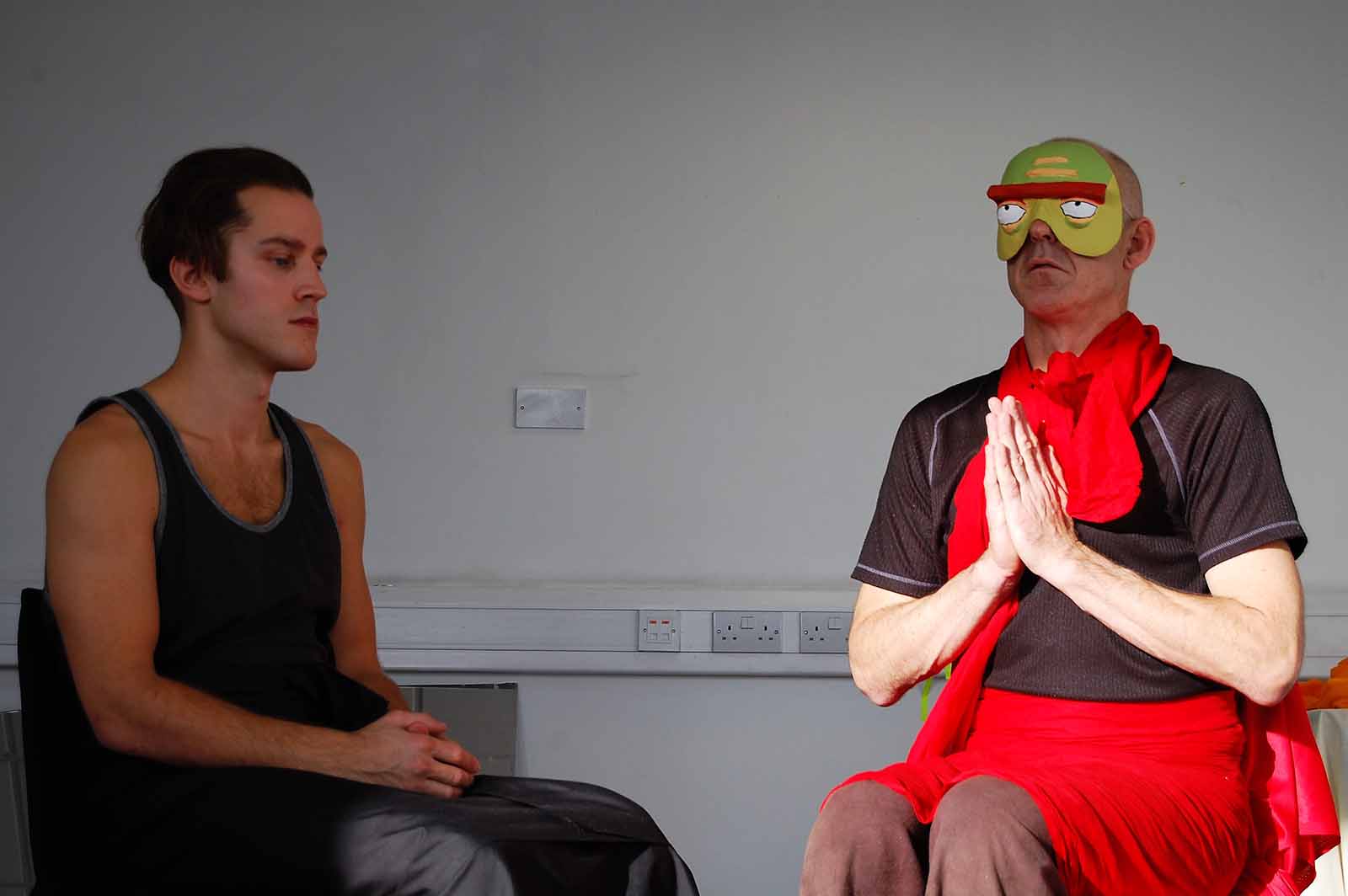 Zootrophic improv rehearsal in London, 2016, performing a scene about the status relationship between the characters