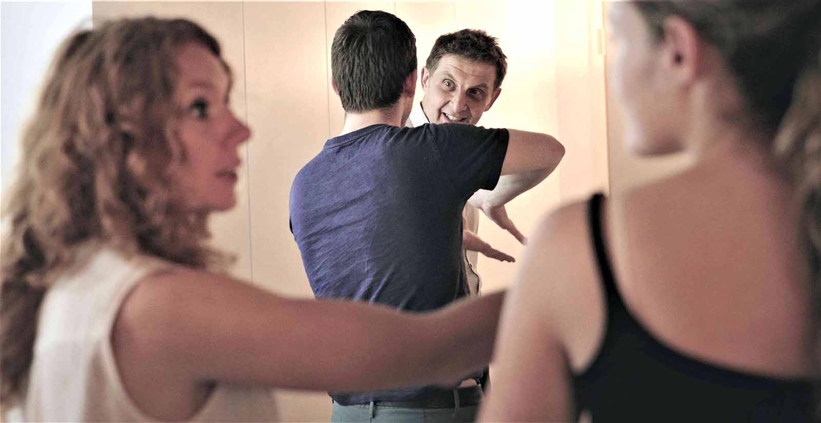Imprology improvisation class, women and men in London 2016